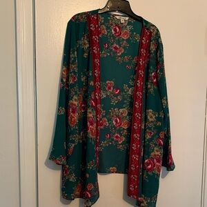 Floral Open Front Kimono
